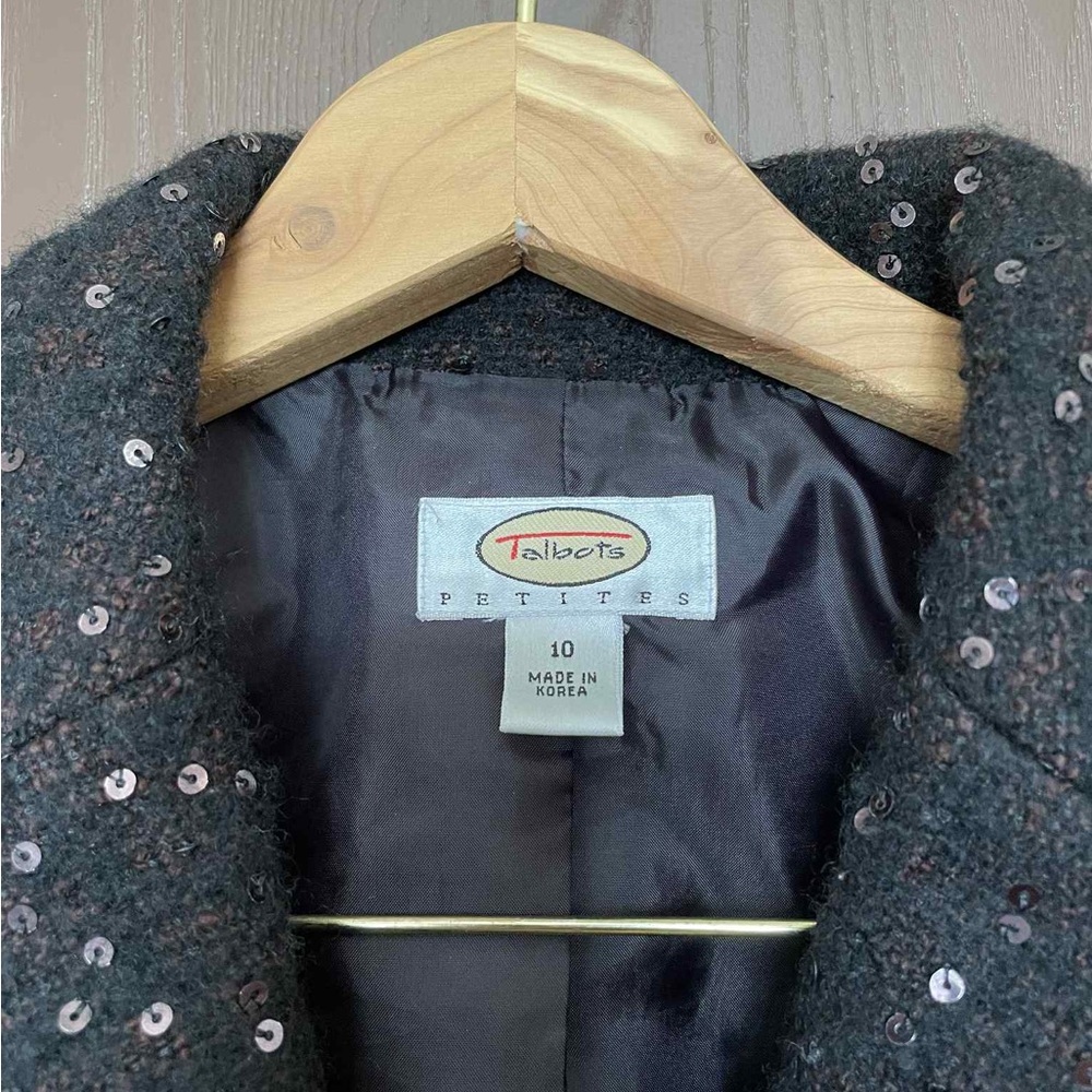 Talbots Black Structured Blazer Jacket - image 3